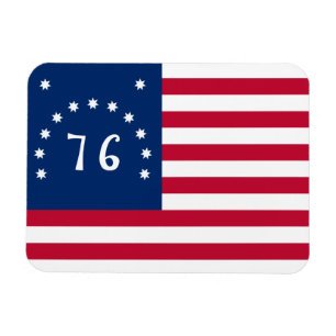 Benningtons Banner: Den 76 amerikanska stridsflagg Magnet