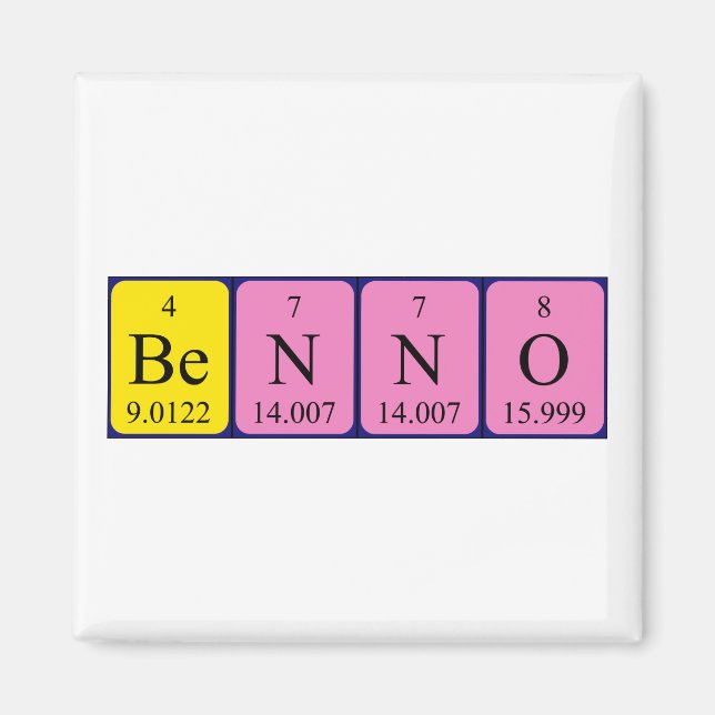 Benno periodisk magnet bord namn (Framsidan)