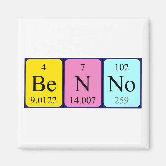 Benno periodisk magnet bord namn (Framsidan)