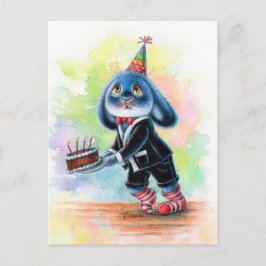 Benny Blue - Birthday Cake Postcard Vykort