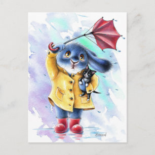 Benny Blue - Cat Rädding Postcard Vykort