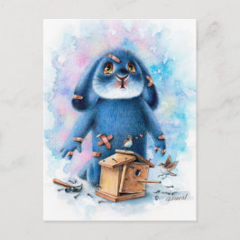 Benny Blue - DIY Bird House Postcard Vykort