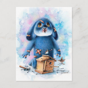 Benny Blue - DIY Bird House Postcard Vykort