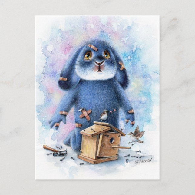 Benny Blue - DIY Bird House Postcard Vykort (Framsida)