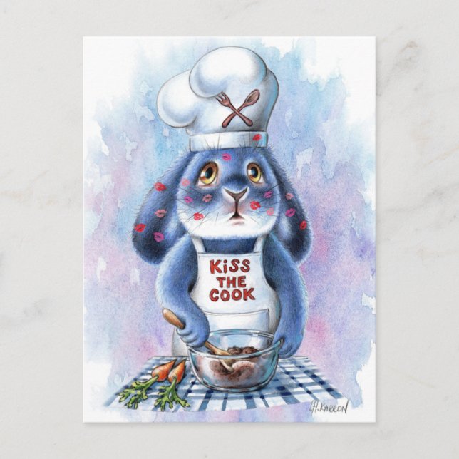 Benny Blue - Kiss the Cook Postcard Vykort (Framsida)