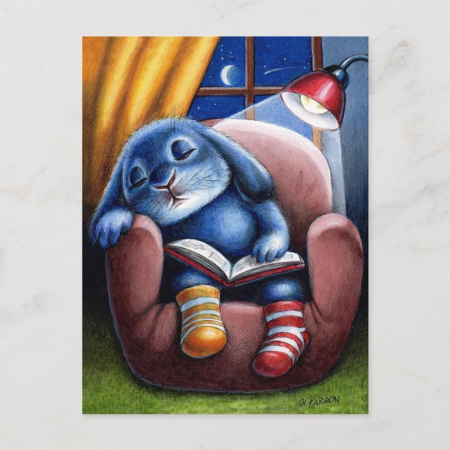 Benny Blue - läsande vykort (Framsida)