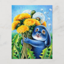 Benny Blue - Maskrosor Postkort