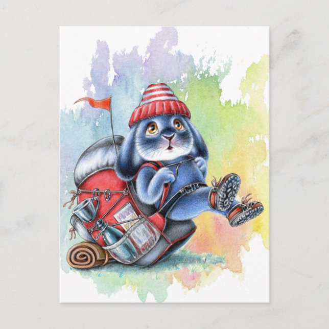 Benny Blue - Ryggsäck Vandringsäventyr Postkort Vykort (Framsida)