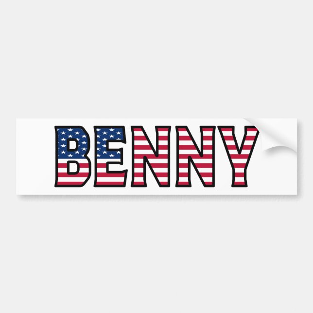 Benny Namn Vorname USA Aufkleber Sticker Auto Bildekal (Framsidan)