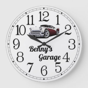 Benny's Classic Car Garage Large Clock Stor Klocka