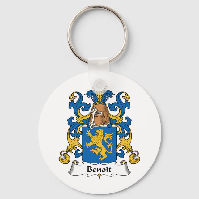Benoit Family Crest Nyckelring (Framsida)