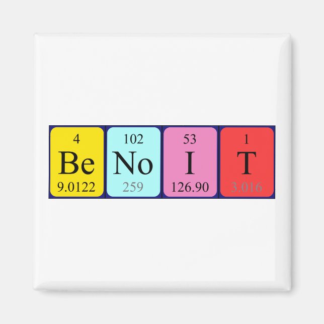 Benoit Perioit bord namn magnet (Framsidan)