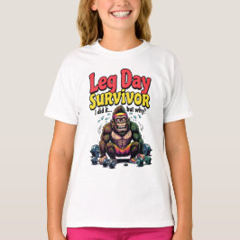 Benöverlevare Utmattad Gorilla Gym T Shirt