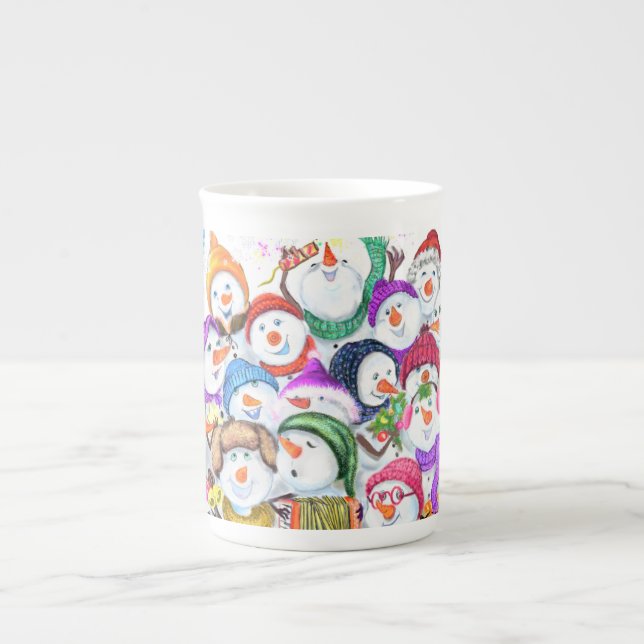 Benporسلlands Mug med jul Tomtar Benporslin Mugg (Framsidan)