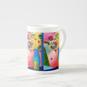Benporslin för Peter max inspirerad muggkopp Mugg