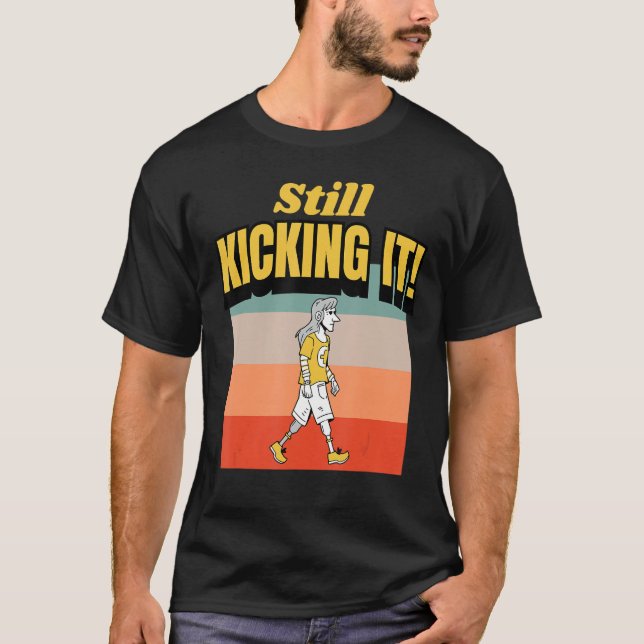 Benprotes Amputerad och Amputationsmedvetenhet Pi T Shirt (Framsida)