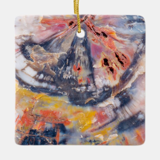 Benrifierad trädetalj, Arizona Julgransprydnad Keramik (Framsida)