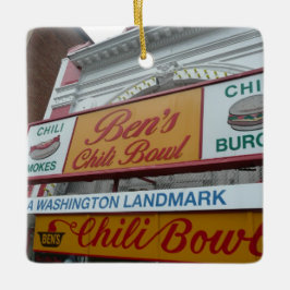 Ben's Chili kopp: Iconic DC-landmärke Julgransprydnad Keramik