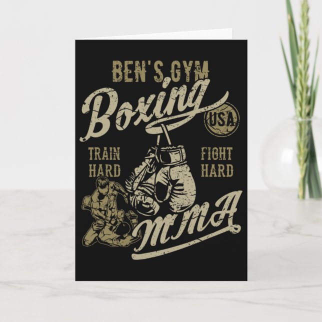 Bens gym boxning Mma Retro-design för namnet Ben Kort (Framsida)