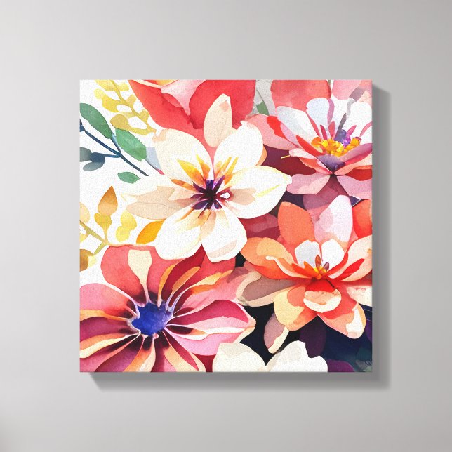 Bensar Bliss Blommigt Canvas Art (Framsida)