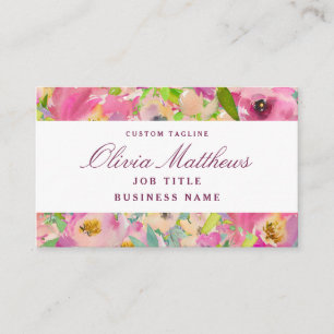 Bensar Chic Mint & Blommigt Social Media Visitkort