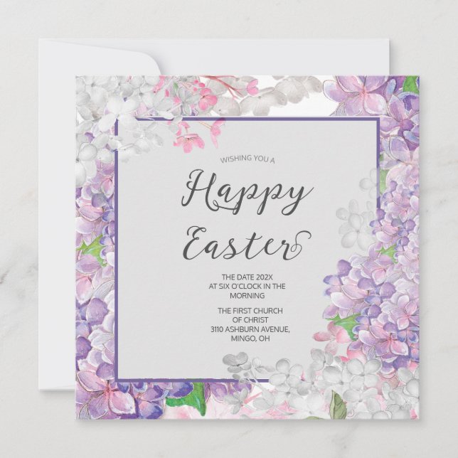 Bensar Lilacs Glad påsk Helgdag-kort Julkort (Framsida)