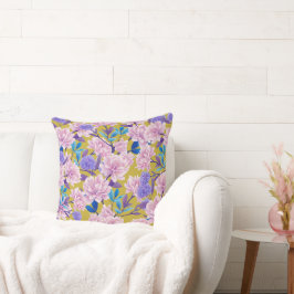 Bensar Pastel Blommigt Design Dekorativ kudde