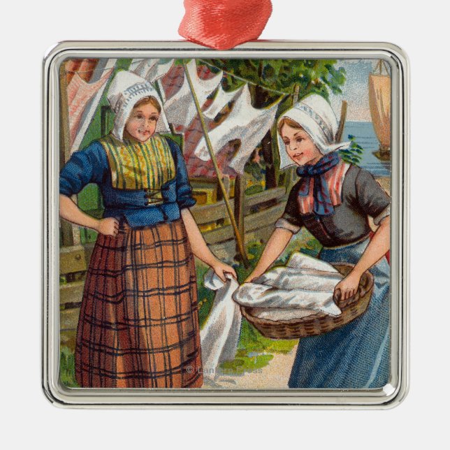 Bensdorps kungliga holländska kakao julgransprydnad metall (Framsidan)