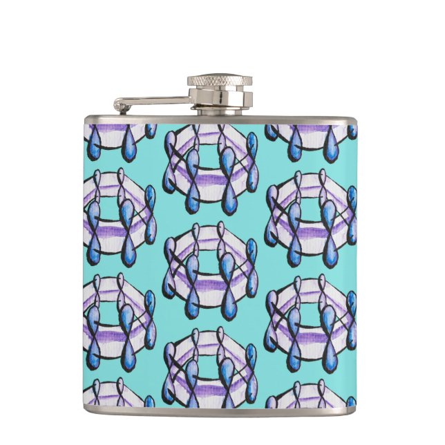 Bensenmolekyl Mönster Organic Chemistry Art Fickplunta (Framsidan)