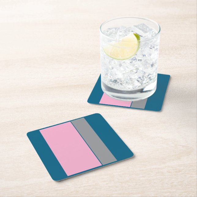 Bensin Blå CottonCandy  Underlägg Papper Kvadrat (Insitu)