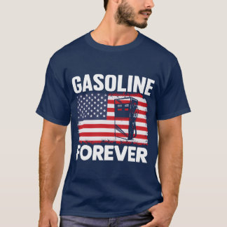Bensin För Evigt Bensinbilar Patriotisk Amerikansk T Shirt