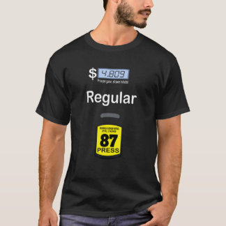 Bensin Pump Vanlig Kostym Blå Vanlig Bensin T Shirt