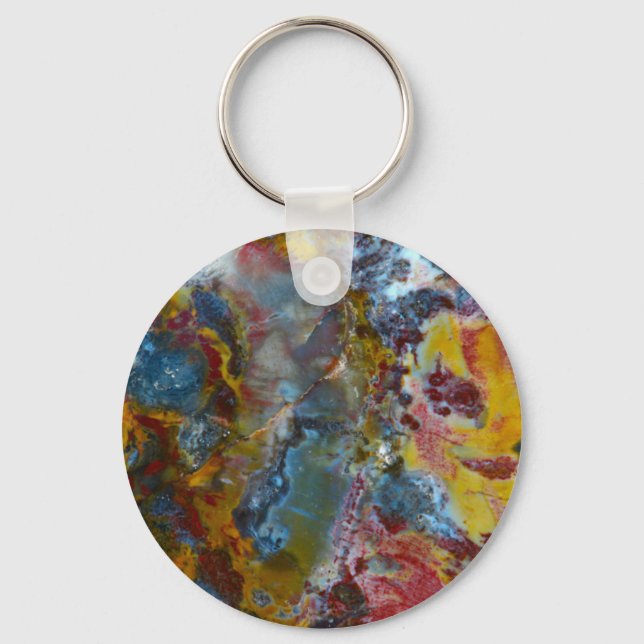 Bensinerat trä struktur nyckelring (Framsida)