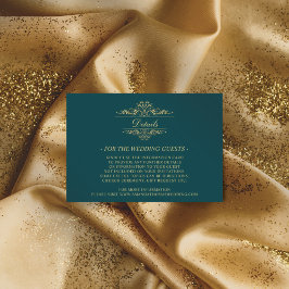 Bensinkort grönt Golden lyxury Bröllop Tilläggskort