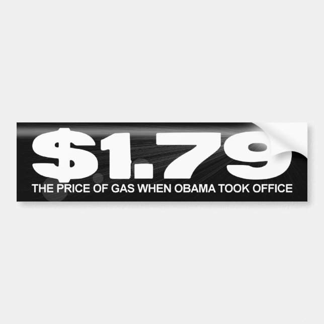 Bensinpriser - $1,79 - när Obama tog kontoret Bildekal (Framsidan)