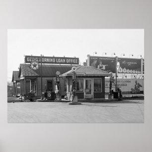 Bensinstation 1925 poster