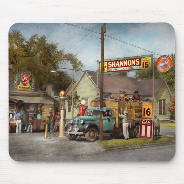 Bensinstation - Shannons superbränslen 1939 Musmatta (Framsidan)