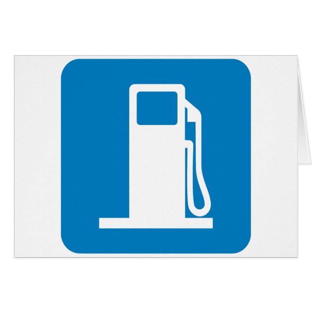 Bensinstationhuvudvägen undertecknar hälsningskort (Framsidan Horizontal)