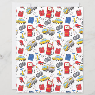 Bensinstations Scrapbookpapper
