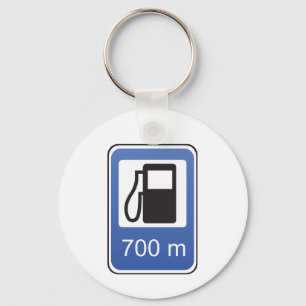 Bensinstationvägmärke Keychain Nyckelring