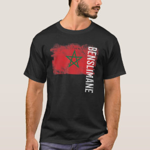 Benslimane Marocko Flagga för marockaner Manar Wom T Shirt