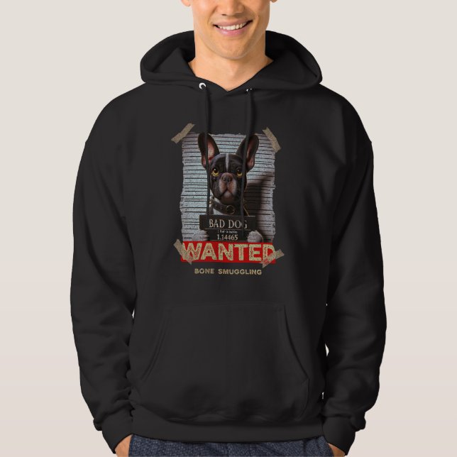 Bensmugglingsly Hund: Boston Terrier's Muggen Hoodie (Framsida)