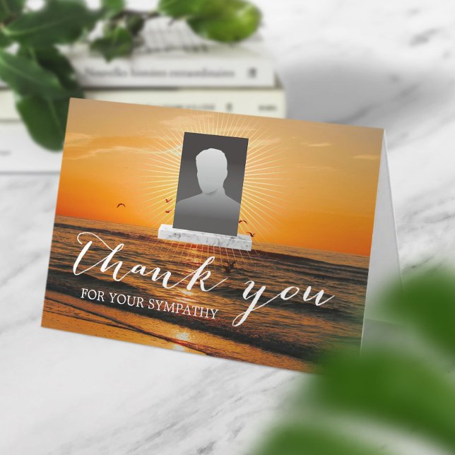 Bensodsänkssympati för minnesfoto-Tack Tack Kort (Skapare uppladdad)