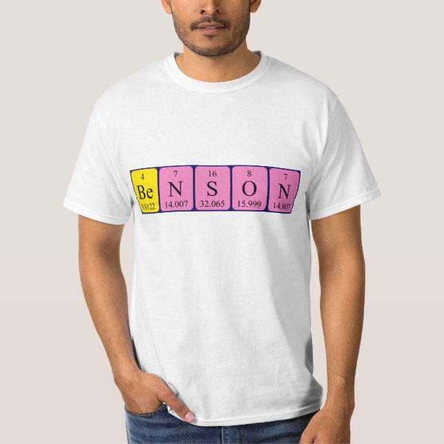 Benson Periodisk skjorta bord namn Tee Shirt (Framsida)