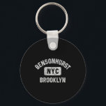 Bensonhurst Brooklyn Nyc Gym Style Distressed Whit Nyckelring<br><div class="desc">Bensonhurst Brooklyn Nyc Gym Style Distressed White Print</div>