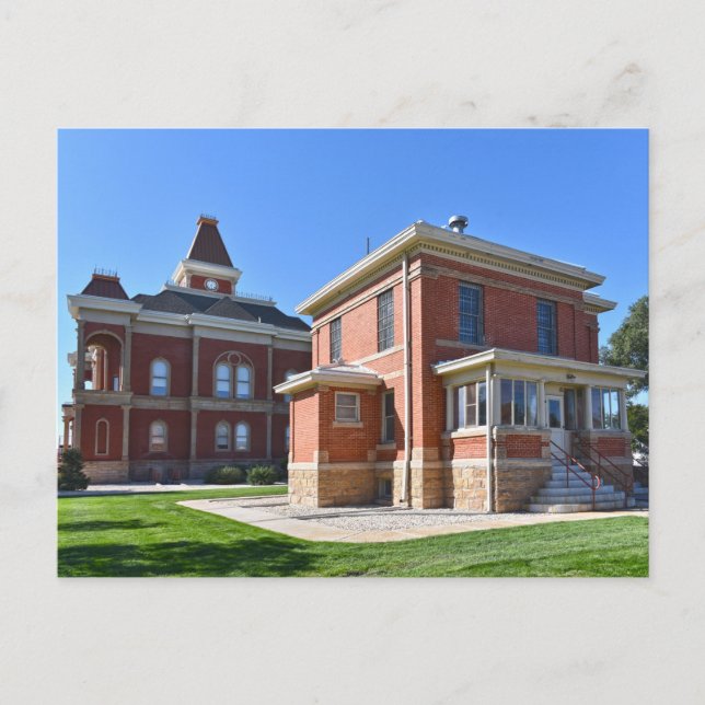 Bent County Jail and Domstol, Colorado Vykort (Framsida)