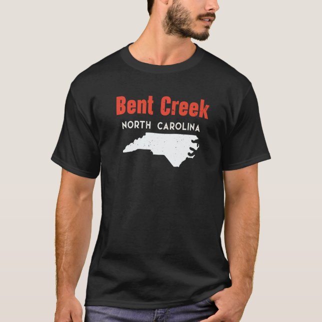 Bent Creek and Hildebran North Carolina USA State  T Shirt (Framsida)