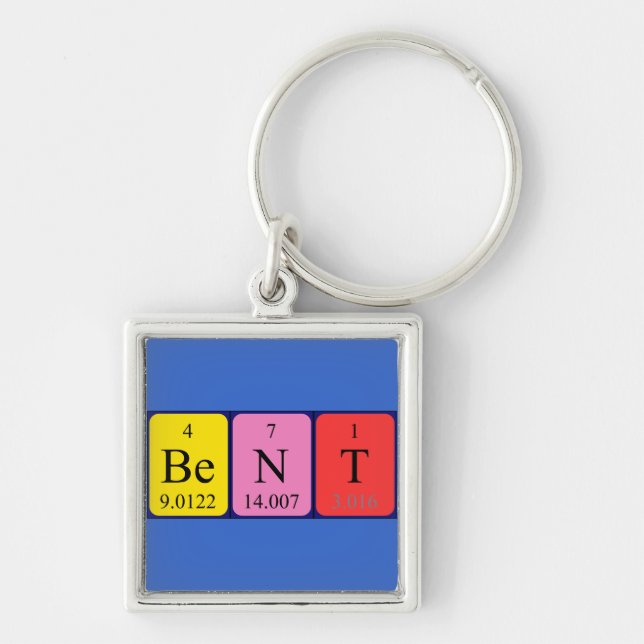 Bent Periodisk nyckelring bord namn (Framsidan)