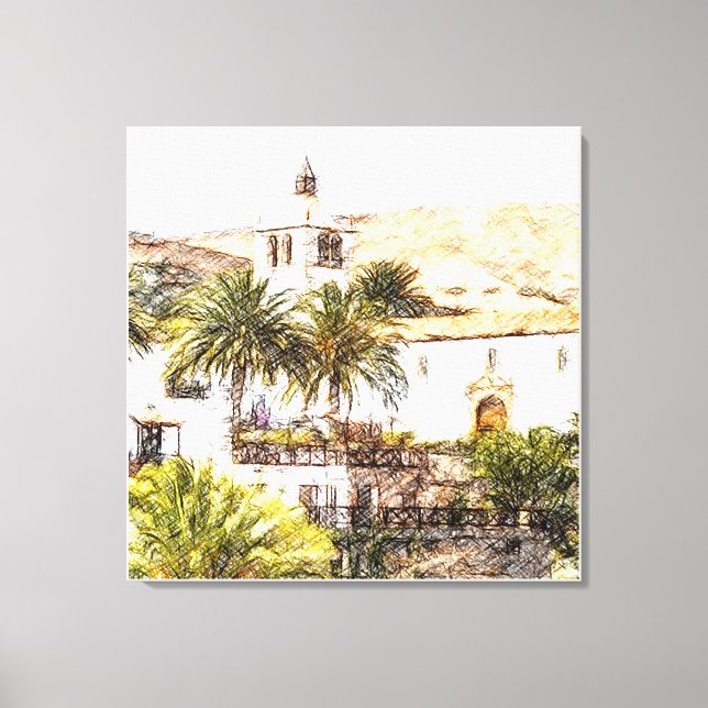 Bentancuria, Fuerteventura, Kanarieöarna Canvastryck (Framsida)