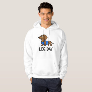 Bentdag Dachshund Rolig Gym Hund Träningshumor Hoodie
